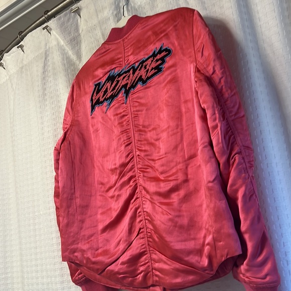 NWT $578 ZADIG & VOLTAIRE BEN RASPBERRY SATIN BOMBER JACKET M Medium - Picture 6 of 7